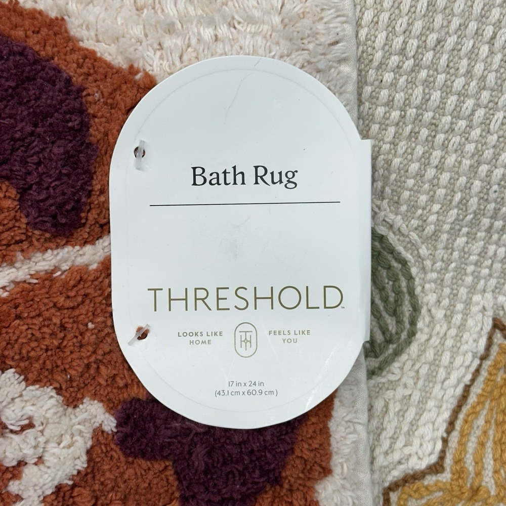 Threshold 100 % Cotton Fall Harvest Bath Rug Pumpkin 17x24 - Picture 2 of 4